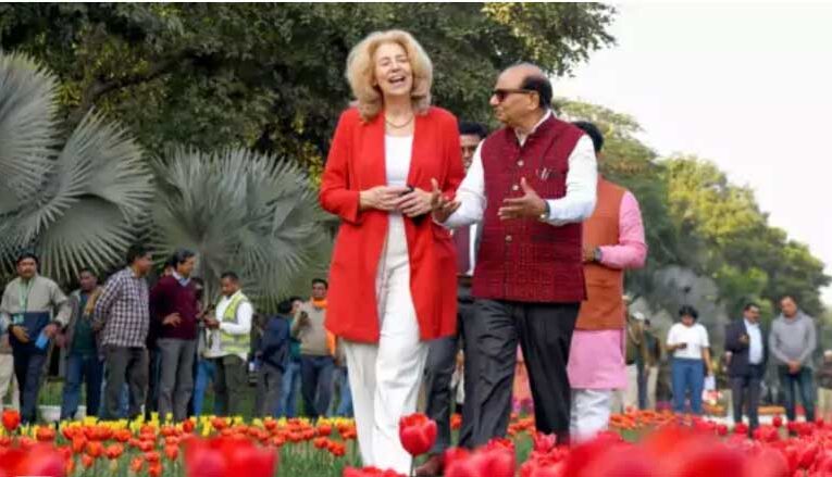 Delhi’s tulip festival 2025 gets under way at Shanti Path